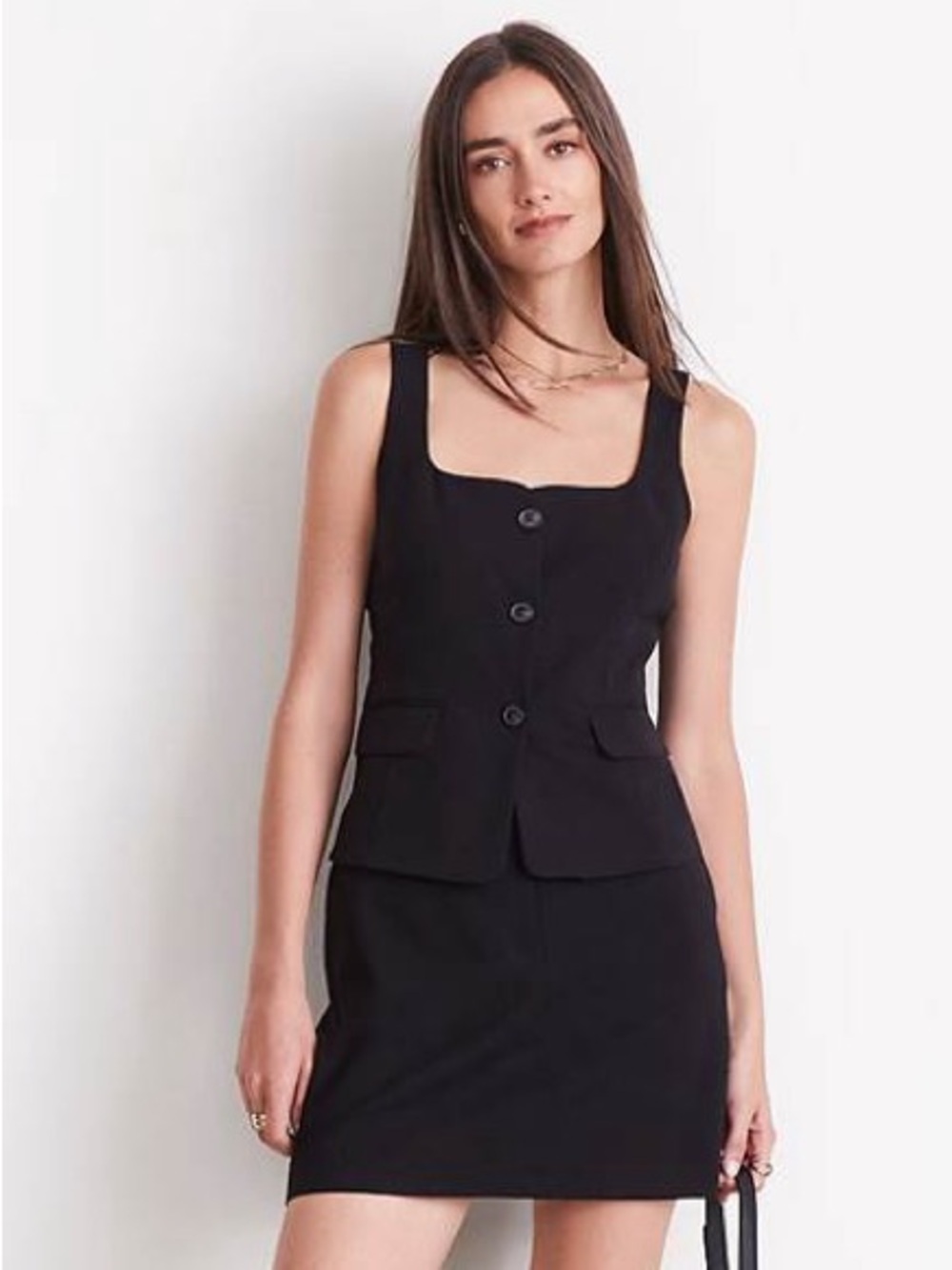 EUC – LOFT Versa Seasonless Square Neck Pocket Vest – Large